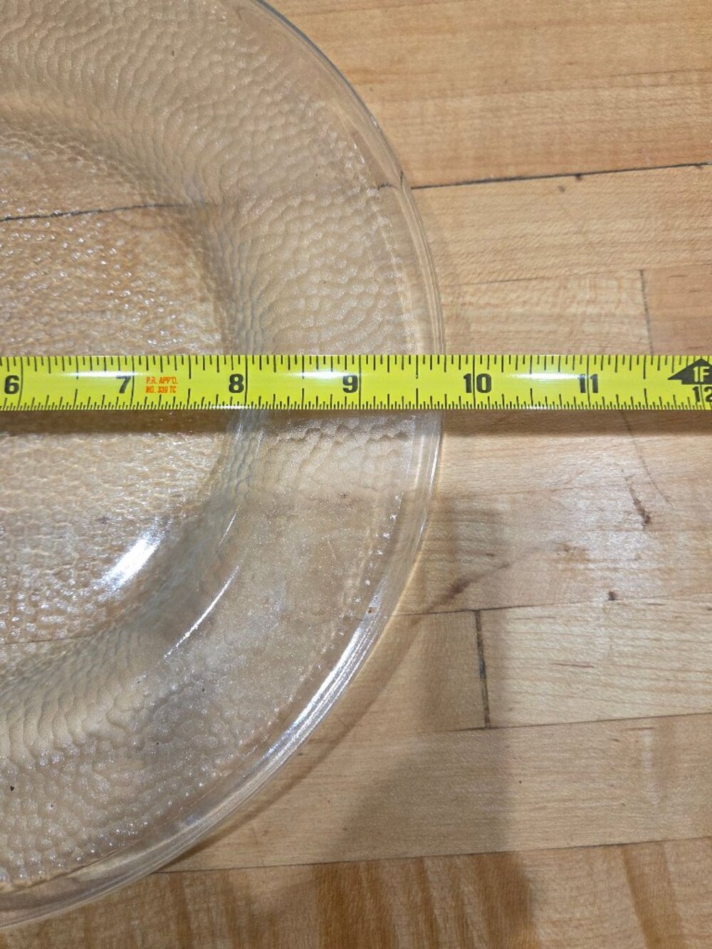 Vintage Indiana Glass Crystal Ice Salad Plates Set of 3 Clear Pebbled MCM